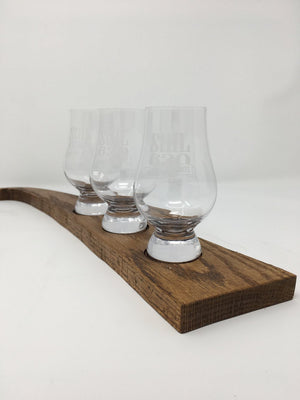 Flight Board w/3 Glencairn glasses