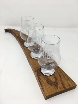 Flight Board w/3 Glencairn glasses